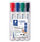 Staedtler Staedtler Lumocolor whiteboardmarker etui van 4 stuks in geassorteerde kleuren