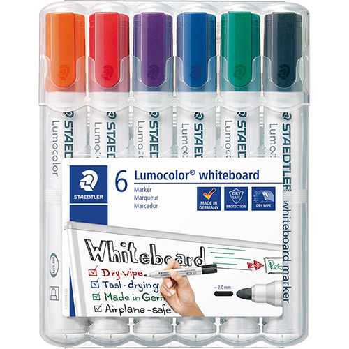 Staedtler Staedtler Lumocolor whiteboardmarker 6 st. geassorteerde kl.