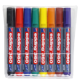 Edding edding whiteboardmarker 360, etui met 8 stuks in geassorteerde kleuren