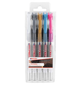Edding Edding gelroller 2185, etui met 5 stuks in geassorteerde kleuren