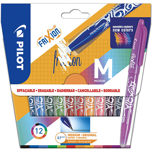Pilot Pilot roller Frixion Ball, blister van 12 stuks in geassorteerde kleuren