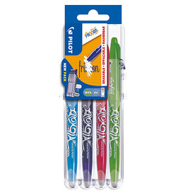 Pilot Pilot gelroller Frixion Ball 2 Go, blister met 4 stuks in geassorteerde kleuren