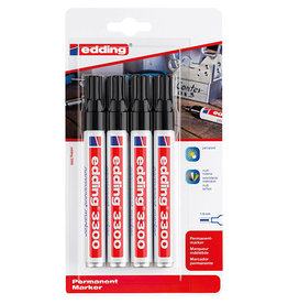 Edding Edding Marker 3300 Zwart Blx4 [1st]