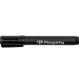 Pergamy Pergamy permanent marker met ronde punt, zwart [12st]