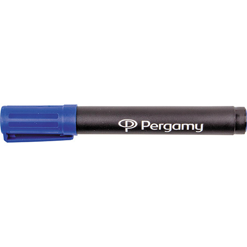 Pergamy Pergamy permanent marker met ronde punt, blauw [12st]