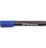 Pergamy Pergamy permanent marker met beitelpunt, blauw [12st]