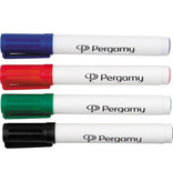 Pergamy Pergamy whiteboardmarker, etui met 4 stuks