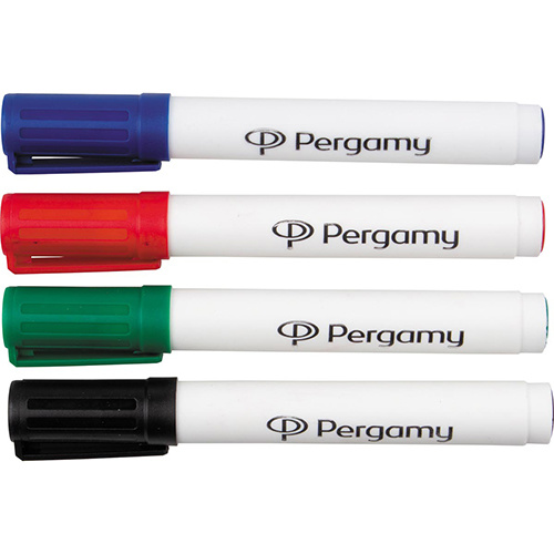 Pergamy Pergamy whiteboardmarker, etui met 4 stuks