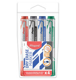 Maped Maped whiteboardmarker Jumbo, ronde punt, etui van 4 stuks in geassorteerde kleuren