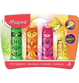 Maped Maped markeerstift Fluo'Peps Mini friends, etui van 4 stuks