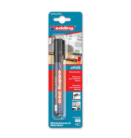 Edding edding whiteboardmarker 360 zwart, op blister