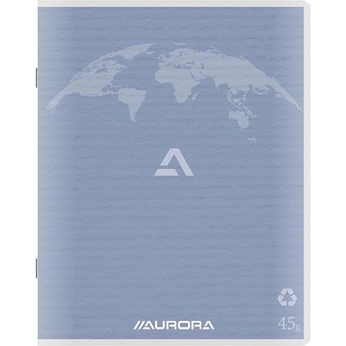 Aurora Aurora Writing 45 kladschrift uit gerycleerd papier, 200 bladzijden, geruit 5 mm, lichtblauw
