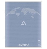 Aurora Aurora Writing 45 kladschrift uit gerycleerd papier, 96 bladzijden, geruit 5 mm, lichtblauw