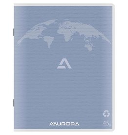 Aurora Aurora Writing 45 kladschrift uit gerycleerd papier, 96 bladzijden, geruit 5 mm, lichtblauw