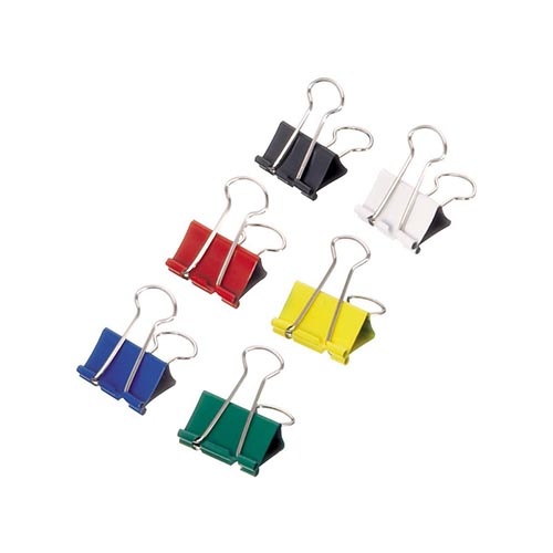 Maul MAUL papierklem foldback 19mm blister 12 assorti