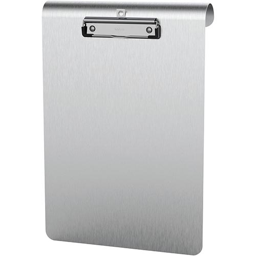 Maul MAUL klemplaat aluminium Medic A4 staand, rond gebogen ophanging aan de korte zijde, RVS klem