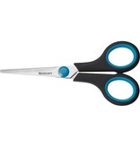 Westcott Westcott schaar Easygrip, ft 14 cm, rechts en links, scherpe punt, RVS, blauw/zwart, blister van 1 stuk