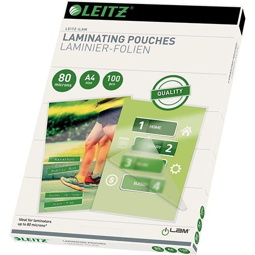 Leitz Leitz Ilam lamineerhoes ft A4, 160 micron (2 x 80 micron), pak van 100 stuks