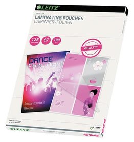 Leitz Leitz Ilam lamineerhoes ft A3, 250 micron (2 x 125 micron), pak van 100 stuks