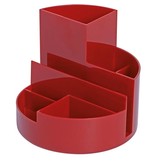 Maul MAUL bureauorganizer pennenbak Roundbox Ø14x12.5cm, 7-vaks, 85% gerecycled kunststof rood