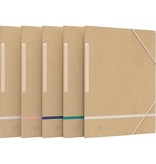 Oxford Oxford Touareg elastomap, uit karton, ft A4, naturel en geassorteerde kleuren, pak van 5 stuks
