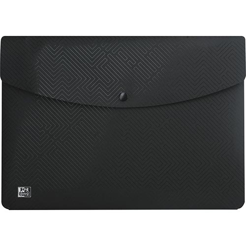 Oxford Oxford Urban documentenmap met drukknopsluiting , formaat A4, uit PP, zwart