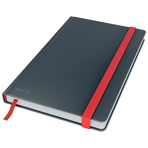 Leitz Leitz Cosy notitieboek met harde kaft, voor ft A5, gelijnd, grijs