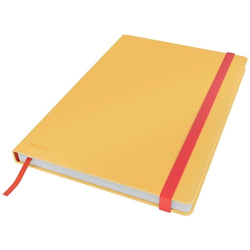 Leitz Leitz Cosy notitieboek met harde voor ft B5, geruit, geel