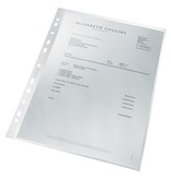 Leitz Leitz Recycle geperforeerde showtas, ft A4, 100 micron, gekorreld, doos van 25 stuks