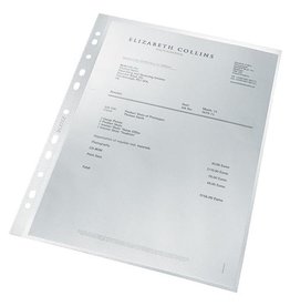 Leitz Leitz Recycle geperforeerde showtas, ft A4, 100 micron, gekorreld, doos van 25 stuks