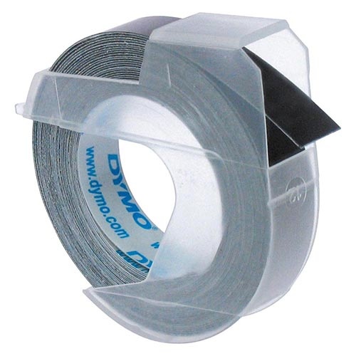 Dymo Dymo tape 9 mm voor lettertang Omega, zwart