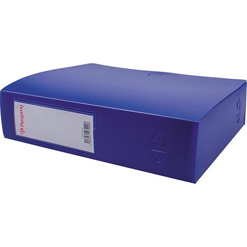 Pergamy Pergamy elastobox, A4, uit PP van 700 micron, 8 cm, blauw