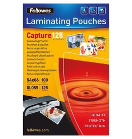 Fellowes lamineerhoes Capture125 ft 54 x 86 mm, 250 micron (2 x 125 micron), pak van 100 stuks