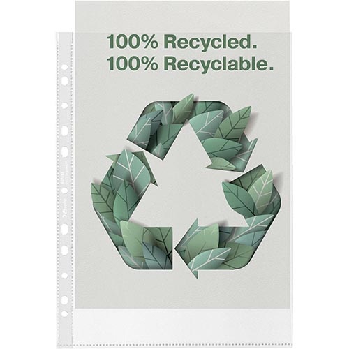 Esselte Esselte geperforeerde showtas, 100 % gerecycleerd, ft A4, 70 micron, doos van 100 stuks