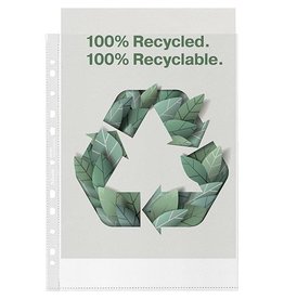 Esselte Esselte premium geperforeerde showtas, 100 % gerecycleerd, ft A4, 100 micron, doos van 50 stuks