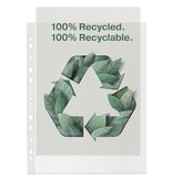 Esselte Esselte premium geperforeerde showtas, 100 % gerecycleerd, ft A4 maxi, 100 micron, pak van 100 stuks