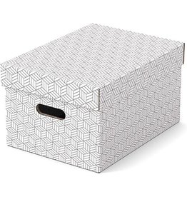Esselte Esselte Home opbergdoos,  ft 26,5 x 36,5 x 20,5 cm, wit, pak van 3 stuks