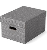 Esselte Esselte Home opbergdoos,  ft 26,5 x 36,5 x 20,5 cm, grijs, pak van 3 stuks