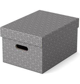 Esselte Esselte Home opbergdoos,  ft 26,5 x 36,5 x 20,5 cm, grijs, pak van 3 stuks