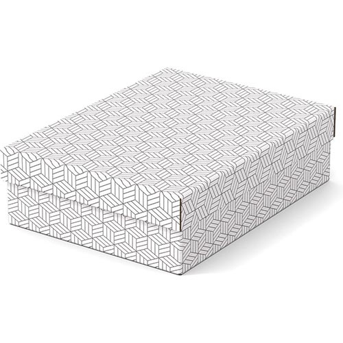 Esselte Esselte Home opberg- en geschenkdoos,  ft 26,5 x 36 x 10 cm, wit, pak van 3 stuks