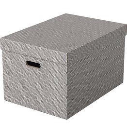 Esselte Esselte Home opbergdoos,  ft 35,5 x 51 x 30,5 cm, grijs, pak van 3 stuks