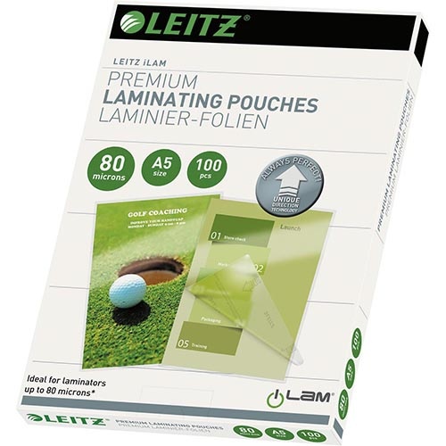 Leitz Leitz Ilam lamineerhoes ft A5, 160 micron (2 x 80 micron), pak van 100 stuks