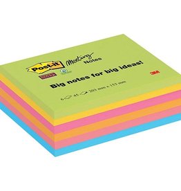 Post-It Super Sticky Ss Notes 45V 203X152 Ass 6X [1st]