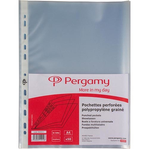 Pergamy Pergamy geperforeerde showtas, ft A4, pak van 50 st.