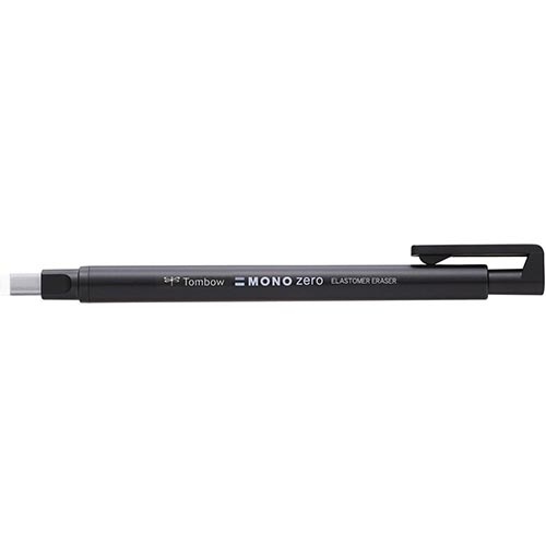 Tombow Tombow gumstift MONO zero met rechthoekige punt, navulbaar, zwart