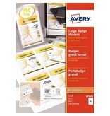 Avery Avery grote badge, ft 10,5 x 14,8 cm, inclusief inserts, doos van 50 stuks