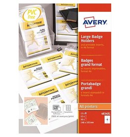 Avery Avery grote badge, ft 10,5 x 14,8 cm, inclusief inserts, doos van 50 stuks