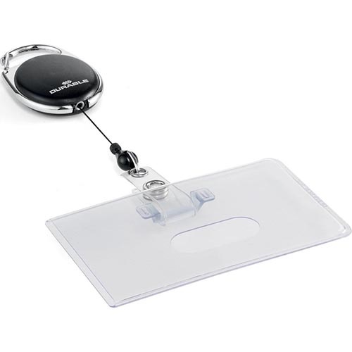 Durable Durable flexibele kaarthouder met afrolmechanisme style, zwart