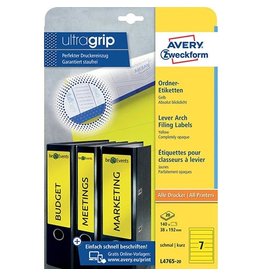 Avery Zweckform Rugetik 192X38 Bl140 Geel [1st]