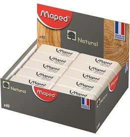 Maped Maped gum Dessin, medium, wit, doos van 40 stuks